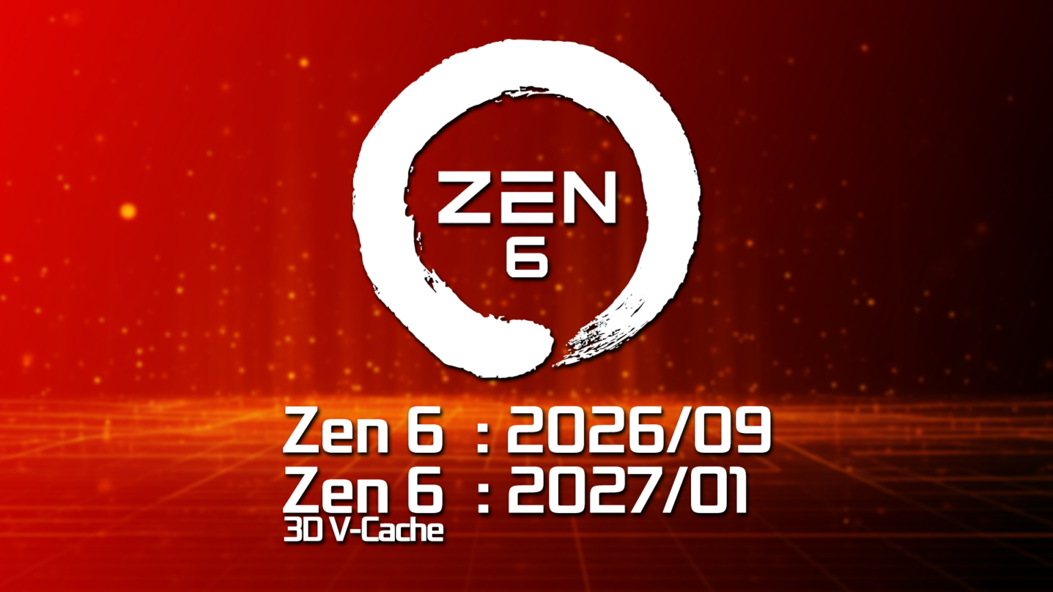 Zen Processor AMD Zen 6 Ryzenは2026年秋、X3D版は2027年初頭に発売へ