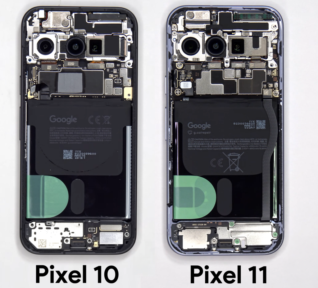 Google Pixel 11の分解動画が公開。内部構造はPixel 10とほぼ同じで